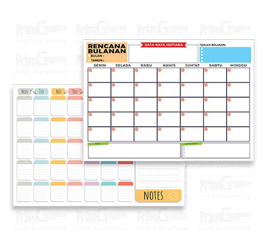 Monthly Planner Schedule A3