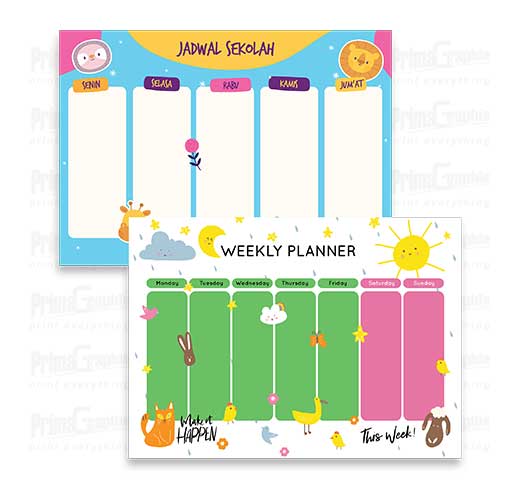 Weekly Planner Schedule A3